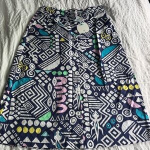 NWT - Tori Richard Tori Richard’s Art Gecko Raven MIDI Skirt Size 8
